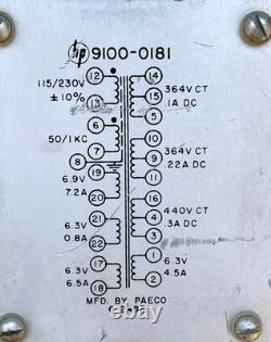 HP PAECO 9100-0181 Power Transformer / Tube Audio Amplifier/ Ham Radio
