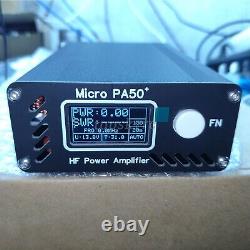 Hamgeek Micro PA50+ 0W 3.5MHz-28.5MHz HF Power Amplifier HF Amp 1.3-inch