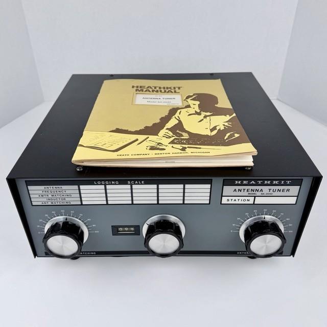 Heathkit Sa-2040 Hf Antenna Tuner 2kw Roller Inductor Ham Radio With Manual