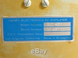 Henry 2KD-5 Ham Radio Amplifier (no tubes, untested, for parts/restoration)