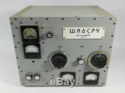 Homebrew (WA6CPY) AM Kilowatt Ham Radio 813 Tube Amplifier with Schematic