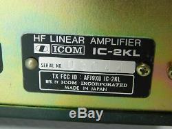 Icom IC-2KL Ham Radio Amplifier with IC-2KLPS Power Supply Works Great SN 03044