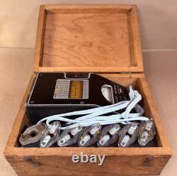 James Millen 90651 Vintage Ham Radio Grid Dip Meter with Coils in Wood Case