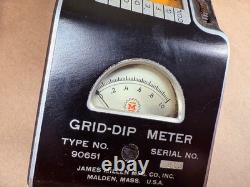 James Millen 90651 Vintage Ham Radio Grid Dip Meter with Coils in Wood Case