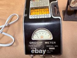 James Millen 90651 Vintage Ham Radio Grid Dip Meter with Coils in Wood Case