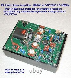 KIT PA Unit 900-1300W Linear Amplifier 4x SD2933, SD2943, VRF2933, MRF150