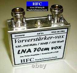 LNA-70cm-VOX / GaAs-FET Vorverstärker / 430 440 MHz / Weißblechgehäuse (5035)