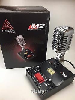 LOUD MIC DELTA M2 AMPLIFIED DYNAMIC POWER BASE MICROPHONE 5 pin Cobra CB HAM