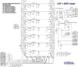 LPF KIT 200W HF power amplifier 2SC2879 FT-817 Elekraft 2SC2290 RD16HHF1