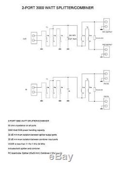 Ldmos Blf188 2-port 3000 Watt Splitter/combiner