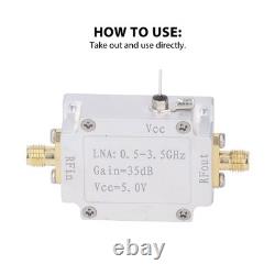 Low Noise Amplifier Easy Adjustment 0.5-3.5GHz Frequency 35dB Gain LNA 5V For UK