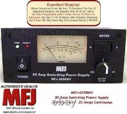 MFJ 4230MV 30 AMP Switching Power Supply With Meter, 4-16 Volts Adjustable NEW