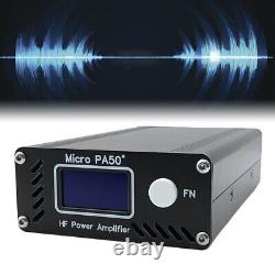 Micro PA50 PLUS Durable SW HF Power Amplifier 50W 1.3-Inch OLED Screen for Radio