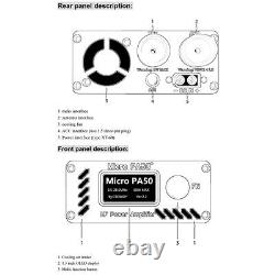 Micro PA50 PLUS Durable SW HF Power Amplifier 50W 1.3-Inch OLED Screen for Radio