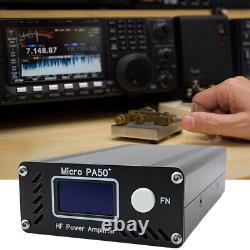 Micro PA50 PLUS Shortwave HF Power Amplifier 3.5MHz-28.5MHz 1.3-Inch OLED Screen