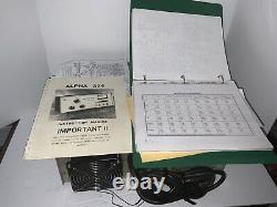 Monster Alpha 374 Bandpass Linear Amplifier manual & more As/Is