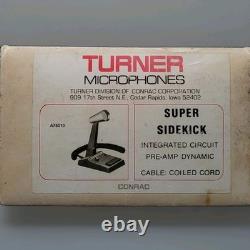 NOS Turner Super Sidekick Amplified Base Station Mic TESTED 4-Pin Box & Papers