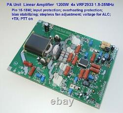 PA Unit 900-1300W Linear Amplifier 4x SD2933, SD2943, VRF2933, MRF150