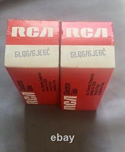 Pair RCA 6LQ6 6JE6C Tubes Ham Radio Transmitter Amplifier Final Matched 1969