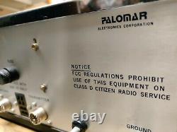 Palomar 300a Linear Amplifier Vintage CB, Ham Radio White Face Chrome Top
