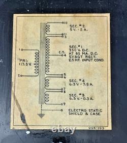 Power Transformer for Vacuum Tube Equip. (5v 2A, 6.3v, 330v, 117.5v Primary)