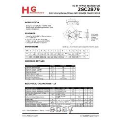 Promotion-HG(HuaGao) 2SC2879(Match HFE)build by China HG 2PCS