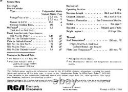 RCA CERMOLOX 8792 Beam Power Tube 1,000 Watt AMPLIFIER Ham Radio Transmitter
