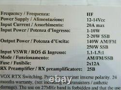 RM ITALY KL300P 25-30 MHz AMPLIFIER. NEWEST EDITION 250 WATTS PEAK/PEP (USA)