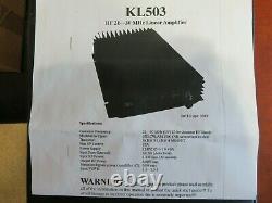 RM ITALY KL503 LOW DRIVE 25-30 MHz AMPLIFIER. 300 WATTS. FROM ILLINOIS (USA)
