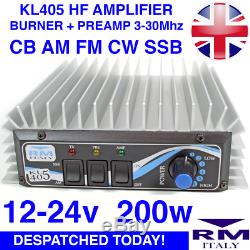 RM KL405 3-30MHz 60w 200w Linear Amplifier Burner + PreAmp AM FM SSB CW CB HF