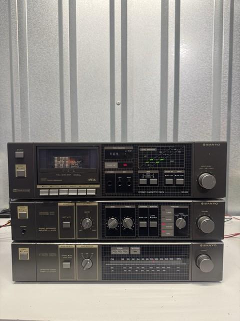 Sanyo Stereo System Rd 222 Cassette Deck Jt 222l Lwithmwithfm Tuner Ja222 Amplifier