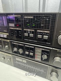 Sanyo Stereo System RD 222 Cassette Deck JT 222L LWithMWithFM Tuner JA222 Amplifier
