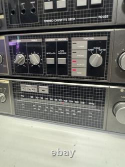 Sanyo Stereo System RD 222 Cassette Deck JT 222L LWithMWithFM Tuner JA222 Amplifier