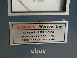 Swan Mark 6B 2KW PEP Ham Radio Tube Amplifier (untested, sold as-is)