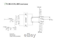 UHF 70 cm amplifier 430 MHz 440 MHz LDMOS with transistor 400W