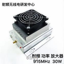 UHF 850-960MHz 915MHz 30W Ham Radio Power Amplifier Interphone + Heatsink + #A1