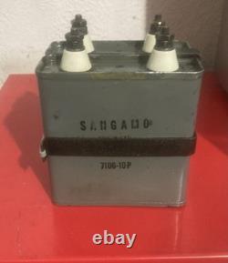 Vintage Sangamo 10µF 600VDC Heavy-Duty Oil-Filled Matched Pair Capacitors
