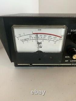 Vintage Wawasee 2000 Watt/swr/ Clock Meter In Great Condition Vhtf