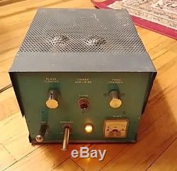 Working UNKNOWN LINEAR AMPLIFIER TUBE TYPE HAM radio base RF station. Tube PLATE