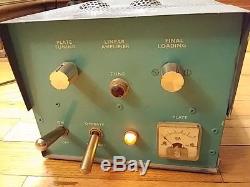 Working UNKNOWN LINEAR AMPLIFIER TUBE TYPE HAM radio base RF station. Tube PLATE